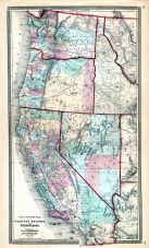 Pacific States and Territories, Washington, California, Idaho, Oregon, Ohio State Atlas 1868